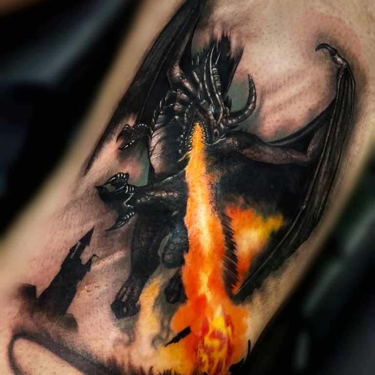 tatouage de feu