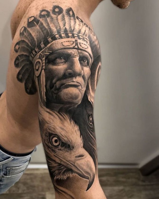 Eagle with Indian