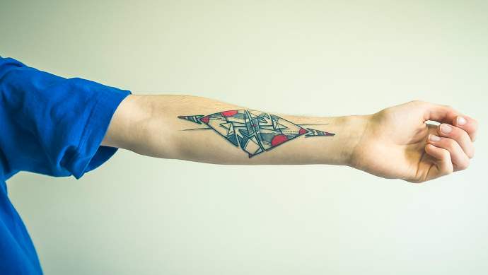 Origami on the forearm