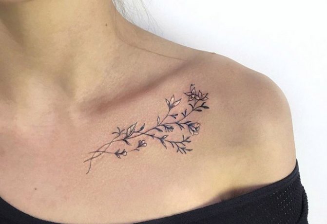 Характеристики на татуировката на ключицата