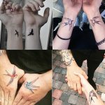 Tatuajes de golondrinas emparejadas