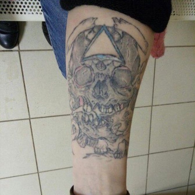 partaki Skizze Ärmel Totenkopf