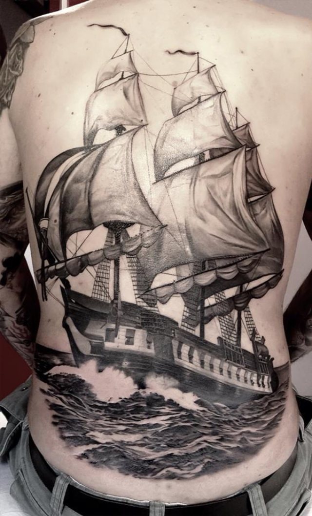 Sailboat tattoo was worn by tattoo thieves