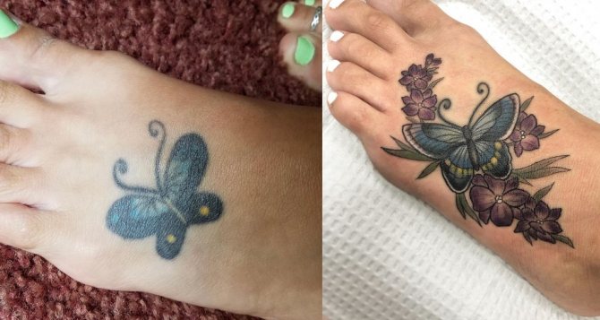 foto del tatuaje superpuesto