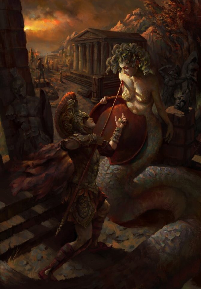Perseus a pu vaincre la Gorgone