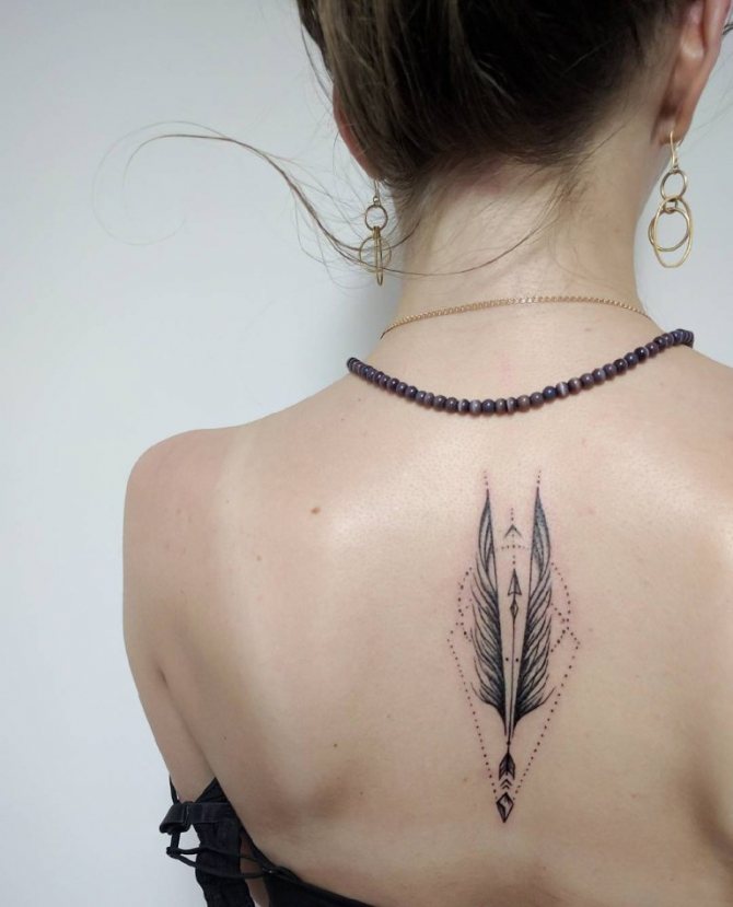 tatouage de plumes