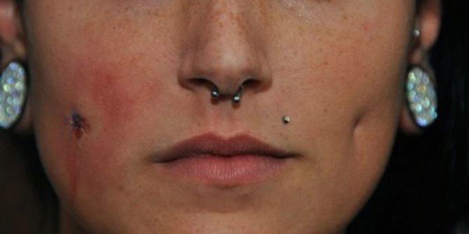 Piercingy na tvářích se promáčkly. Obrázek, typy, názvy