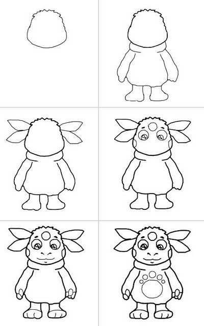 dessin pas à pas d'un lunatique