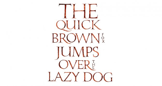 Exemple de calligraphie