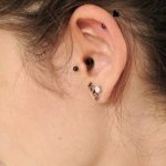 Beispiel für Tragus und Spirale