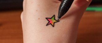 Tatouages simples au stylo