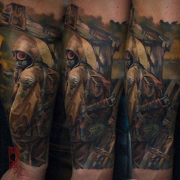 Realistické tetování názvu filmu Stalker