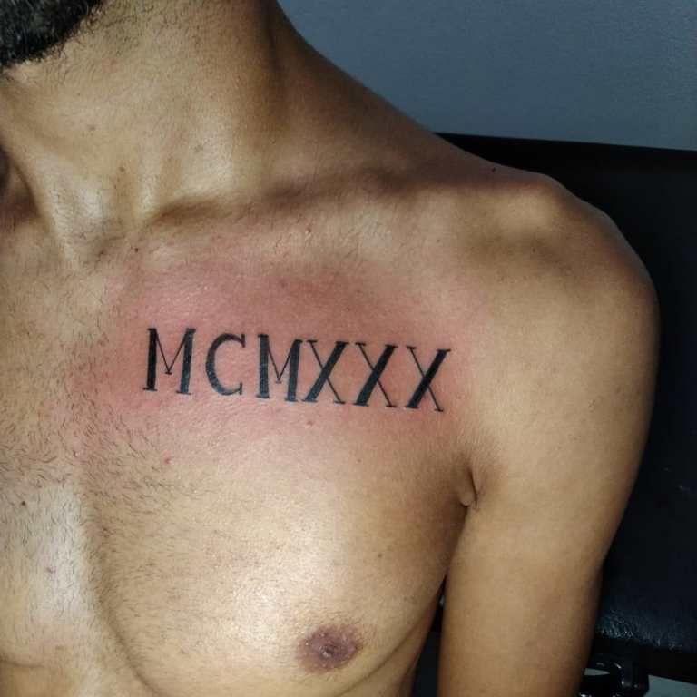 roman numerals tattoo