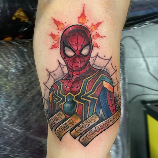 Scribbled Spider-Man drawing