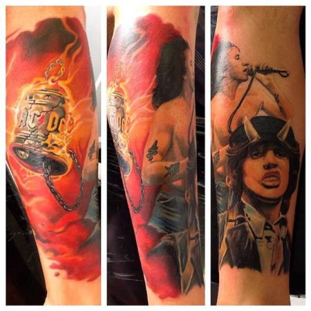 Groupe de tatouage rock AC/DC