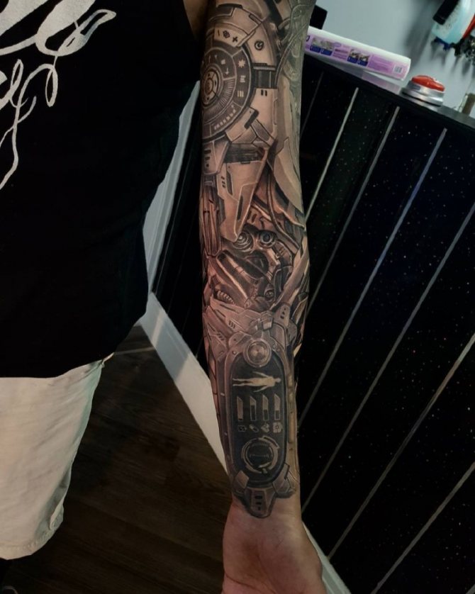 Tetování mechaniky ramene