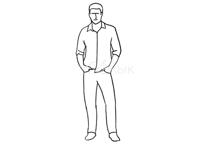 Hände in den Taschen