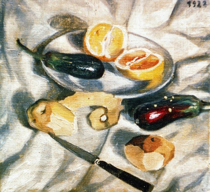 Salvador Dali. Nature morte avec aubergines. 1922