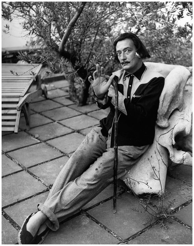 Salvador Dali dans le jardin