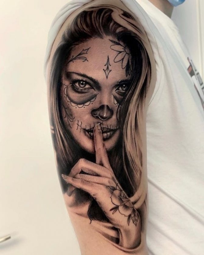 скици на Santa Muerte