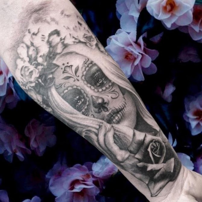 дизайни на татуировки Santa Muerte