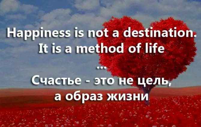 Štěstí není cíl, ale způsob života.