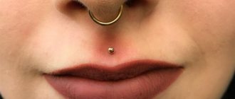 Piercing al setto - tecnica di piercing, come scegliere anelli, orecchini e altri gioielli, foto divertenti del lavoro