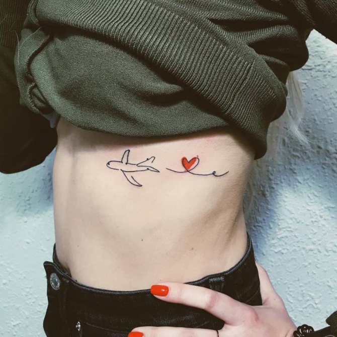 croquis d'un tatouage de cœur