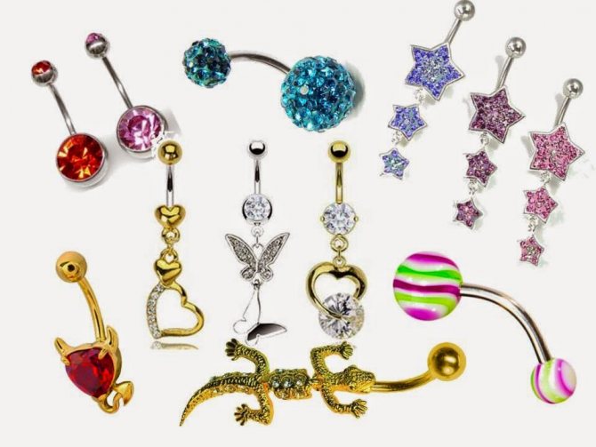 belly button earrings