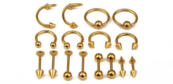 Pendientes de piercing - foto