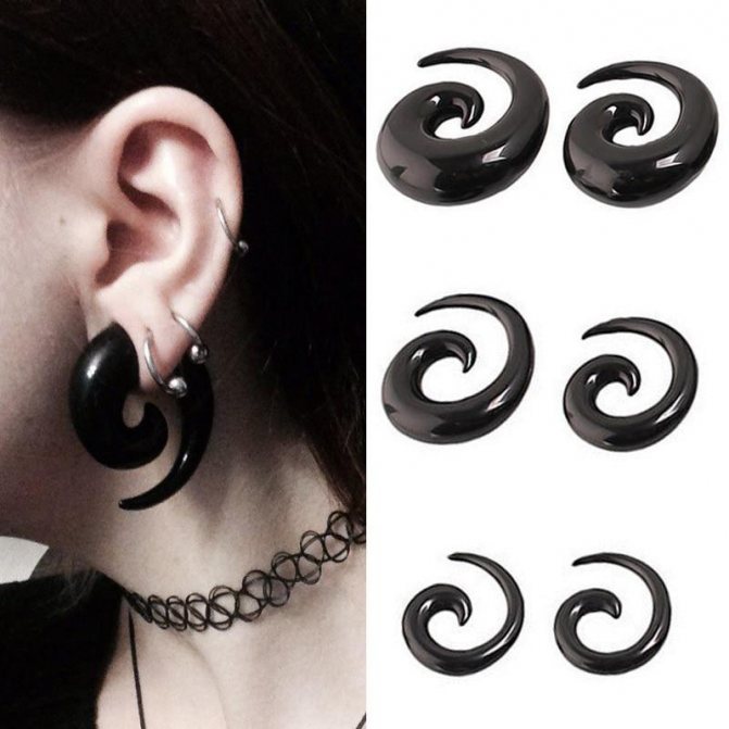 Tunnel stretching earrings