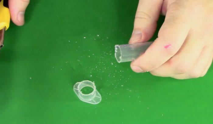 Seringue coupée sur la ligne