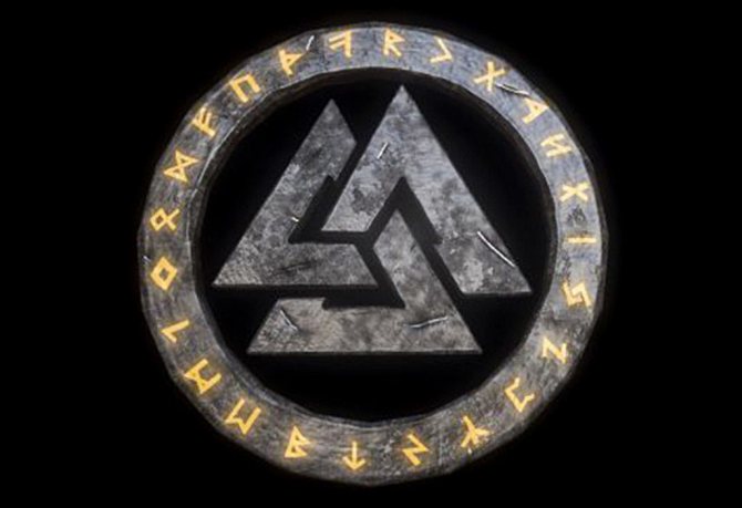 Σύμβολο του Valknut στον ρουνικό κύκλο
