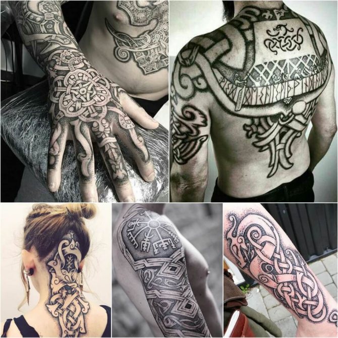 Scandinavian Tattoos - Scandinavian Ornament Tattoo - Knitting Tattoo