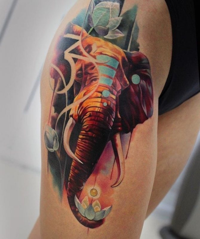 tatuaje de elefante