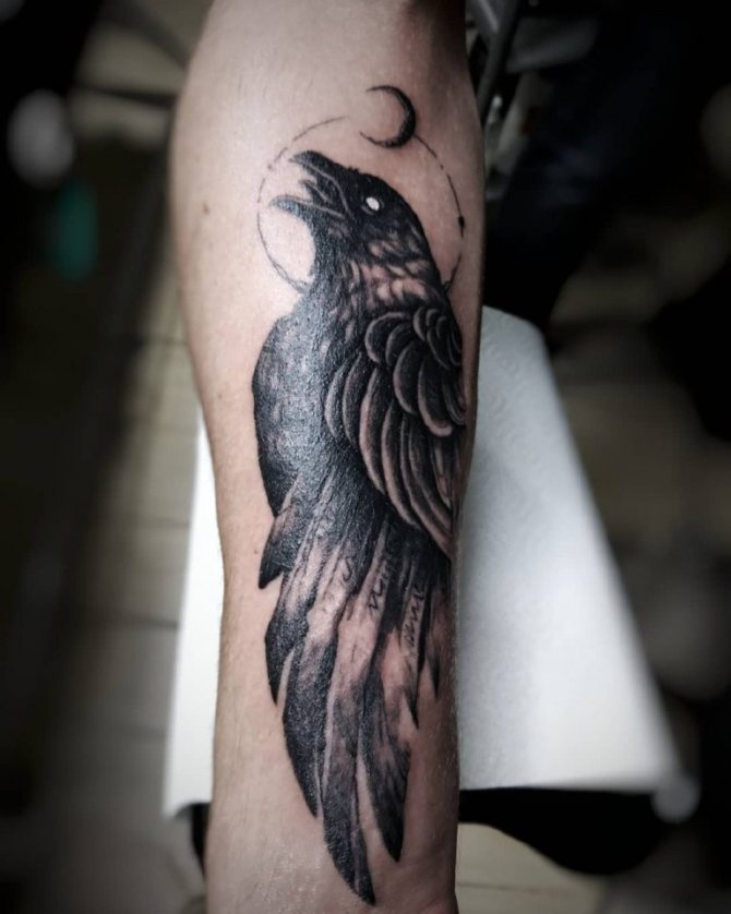 レイヴンのスタイライズド・タトゥー