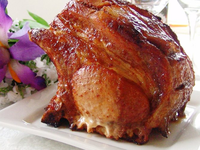 Porc cuit au sirop d'érable