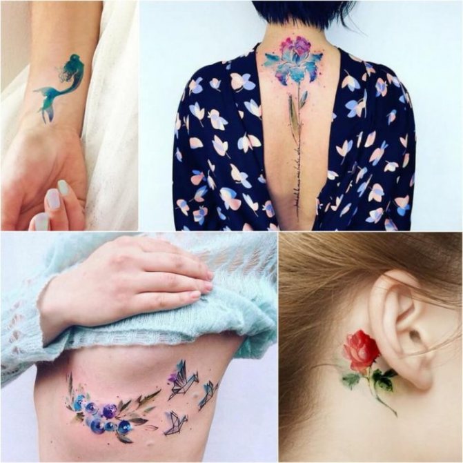 Tattoo Watercolor for Girls - Watercolor Tattoos for Women - Tattoo Watercolor Sketches