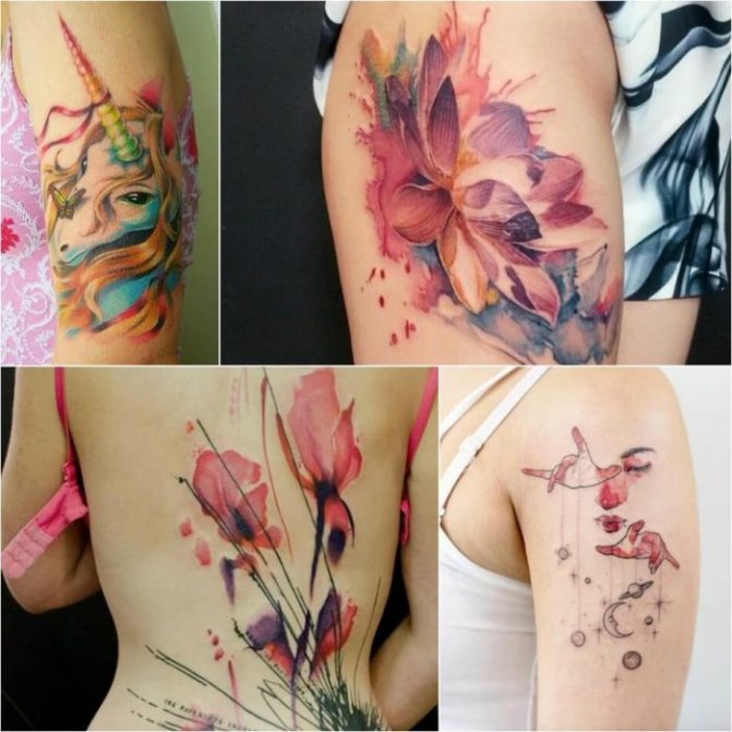 Tattoo Watercolor for Girls - Watercolor Tattoos for Women - Watercolor Tattoo Sketches