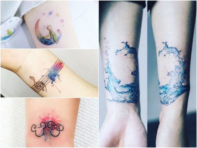 Tattoo Watercolor for Women - Watercolor Tattoo on Hand - Tattoo Water on Hand for Women