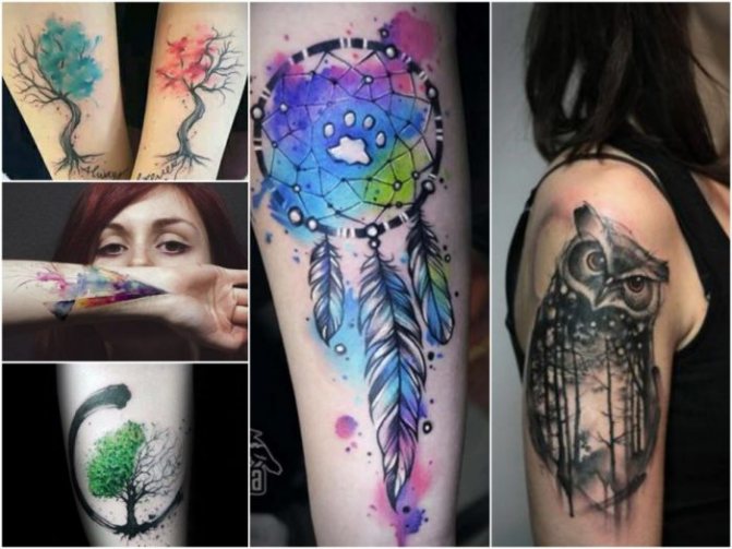 Tattoo Watercolor for Women - Watercolor Tattoo on Hand - Tattoo on Hand for Women