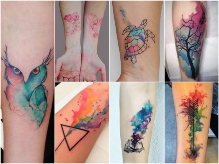 Tattoo Watercolor for Women - Watercolor Tattoo on Arm - Tattoo on Hands for Women - Tattoo Owl on Hand