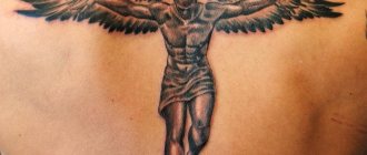 Tatuaje de ángel en un hombre