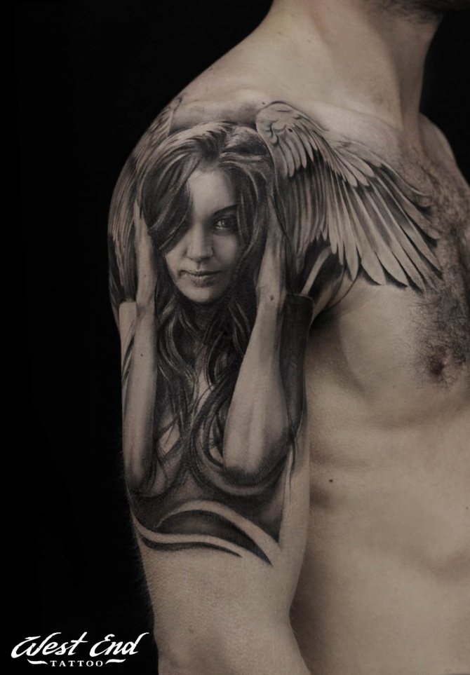 Tatouage d'un ange