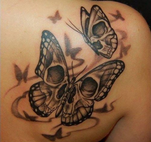 Butterfly tattoo. Meaning for girls, photos, sketches on the waist, arm, butt, neck, leg, shoulder