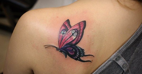 Butterfly tattoo. Meaning for girls, photos, sketches on the waist, arm, butt, neck, leg, shoulder