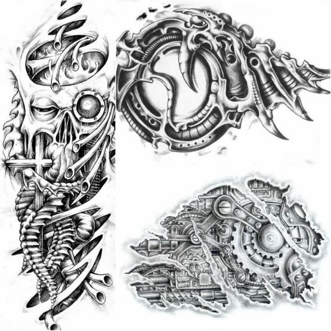 Tattoo Biomechanics - Cyberpunk Tattoo - Tattoo Biomechanics - Tattoo Biomechanics Sketches