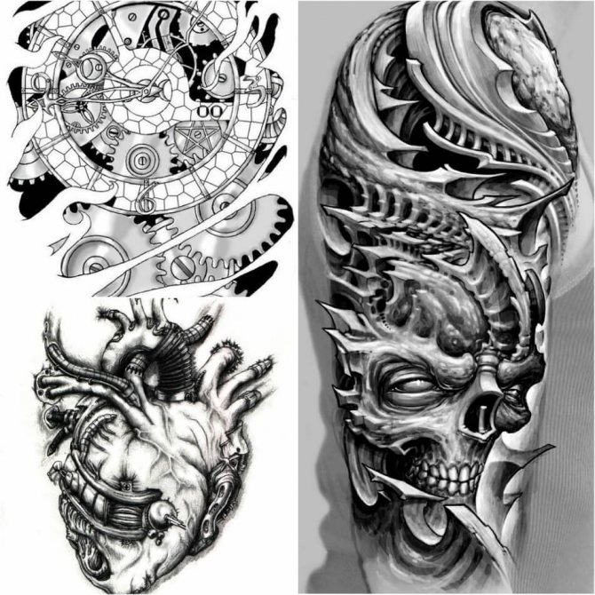 Tattoo Biomechanics - Cyberpunk Tattoo - Tattoo Biomechanics - Tattoo Biomechanics Sketches