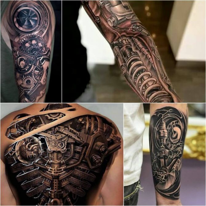 Tattoo Biomechanics - Cyberpunk Tattoo - Biomechanics Tattoo - Men's Biomechanics Tattoo