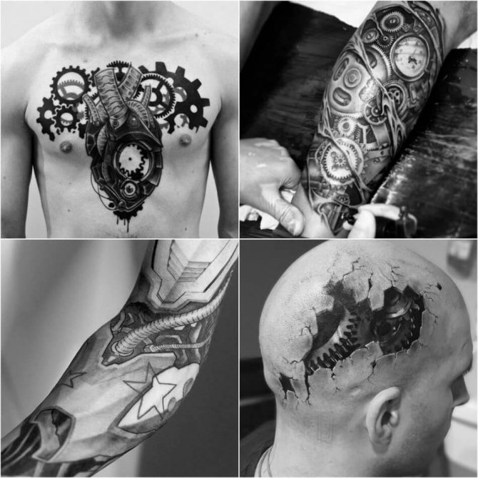 Tattoo Biomechanics - Cyberpunk Tattoo - Biomechanics Tattoo - Men's Biomechanics Tattoo